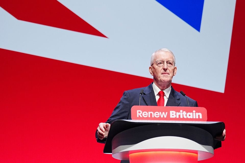 Northern Ireland Secretary Hilary Benn delivers a speech during the Labour Party Conference at the ACC Liverpool. Peter Byrne/PA Wire